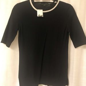 Black cashmere t-shirt